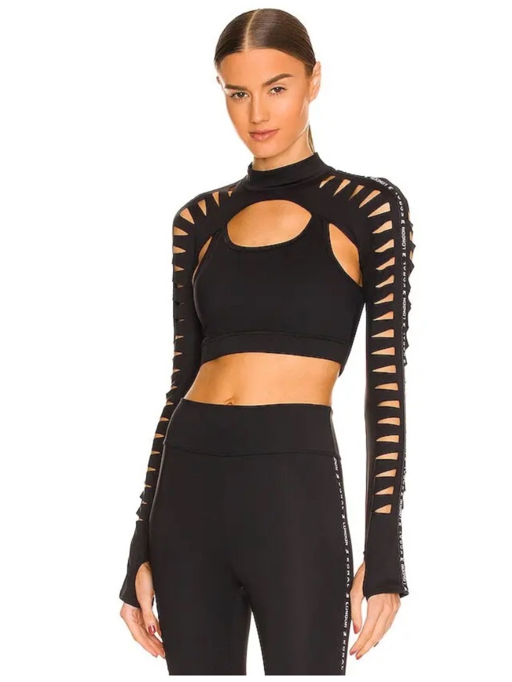 Koral X David Koma Laser Cut Crop Top